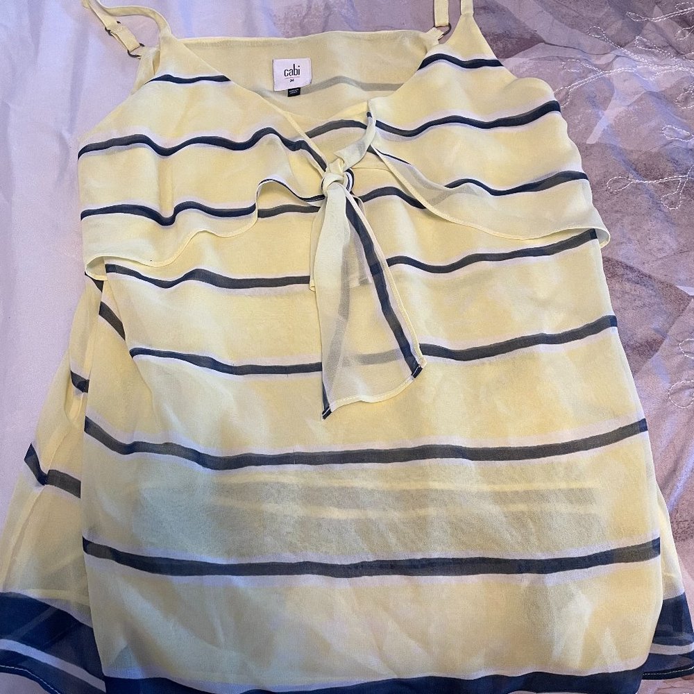 Striped and Yellow Top